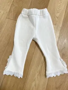 Aosta ホワイト　フレアパンツ M