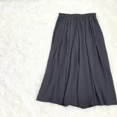 美品　ガウチョパンツ　3XL 4L ウエストゴム　紐調整　ブラック　ストレッチ