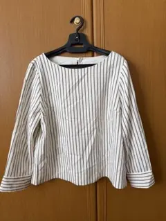 OPAQUE.CLIPストライプブラウス　Lサイズ
