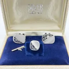 SUN EAGLE カフス タイピン セット シルバー 刻印 希少 箱付 レトロのサムネイル