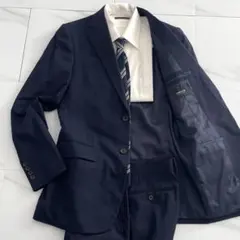 【極美品✨】コムサイズム スーツセットアップ ネイビー ストライプ L