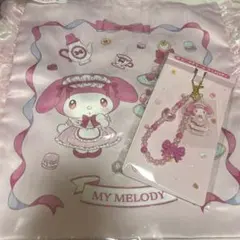 一番くじ マイメロディ クロミ フリル付きトート 15 メロクロ ビーズチャーム