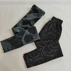 レギンス2枚セット レディース 厚手 薄手 柄違い まとめ売り