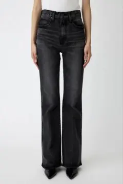 moussy デニム フレアパンツ ブラック