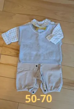 【美品】petit main ロンパース　オシャレ着　セレモニー