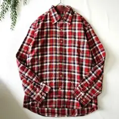 Villand ビランド『M』メンズ チェック柄 長袖 ネルシャツ 春コーデ