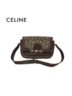 オールド　CELINE セリーヌ　マカダム柄　ロゴ金具　ショルダー　バッグ