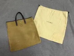 LOEWE ベージュ スエード トートバッグのサムネイル