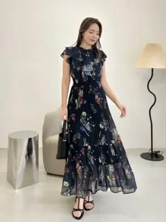 FRAY I.D】【Mサイズ】フルーツエンブロイダリーパフスリーブ