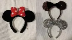 ディズニー　ミニーカチューシャセット