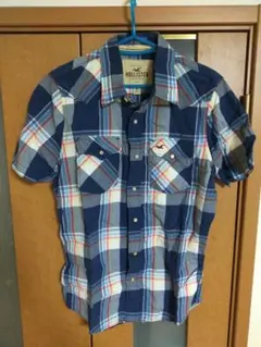 【売り尽くし】HOLLISTER　アメカジ　トーンオントーンチェック　青系のサムネイル