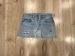 リメイクデニムスカート★Levi's★ダメージデニム