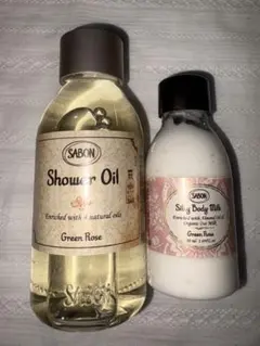 ⑨SABON「シャワーオイル」と「シルキーボディミルク」のグリーン・ローズの香りのサムネイル