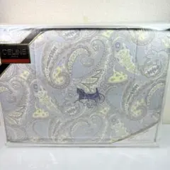 CELINE セリーヌ　合繊掛ふとん 肌掛　ペイズリーグレー