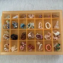 ビーズリングセット 多色 花モチーフ