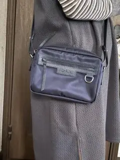 LONGCHAMP(ロンシャン) ショルダーバッグ　ナイロン×レザー　ネイビー