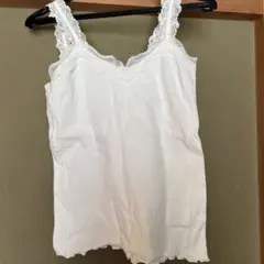 ホワイトレース付きキャミソール