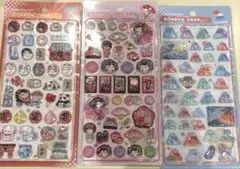 ボンボンドロップシール 和柄 富士山 雷門 舞妓