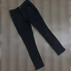 黒 スリムフィット 長ズボン ウエストゴム150