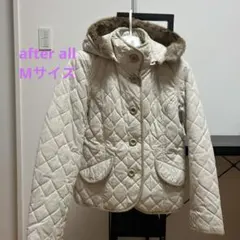 ⭐︎値下げ⭐︎アフターオール　キルティングジャケット フード付き　アイボリー