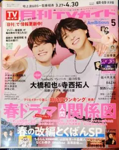 月刊TVガイド 2026年5月号 切り抜き(Snow Man以外)