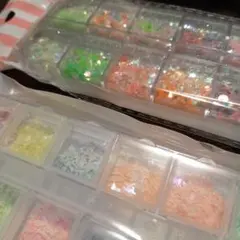 ホログラム ネイルパーツ セット　バタフライグリッター