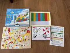 知育　くもん 図形モザイクパズル　/日本地図　木製パズル