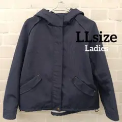マウンテンパーカー LLサイズ ネイビー フード付き レディース 春服