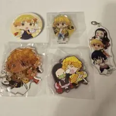 鬼滅の刃　鬼退治　我妻善逸　アクリルスタンド　アクスタ　コレクション缶バッジ