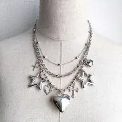 Y2K フェアリーグランジ ネックレス ミックスパーツネックレス 星 y2k