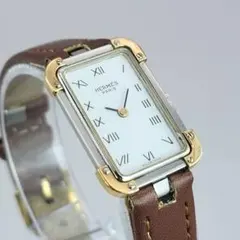 稼働 Hermes エルメス クロアジュールGM クォーツ腕時計 コンビ - メルカリ