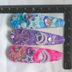 キラキラ ヘアクリップ 3点セット B