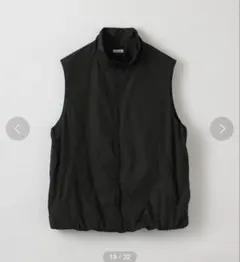 【完売品】Steven Alan ジップアップベスト ブラック スタンドカラーのサムネイル
