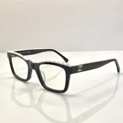 CHANEL シャネル3450-B-A ココマーク ラインストーン 度なしメガネ