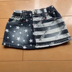 デニム スター ストライプ スカート 80