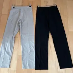 ストレッチ素材 グレー ブラック スラックス