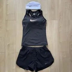 【美品】NIKE スポーツ水着 キャップ付 Ｌ　ランニングにも！