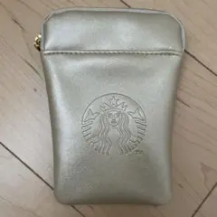 ホリデー2025スターバックスミニポーチギフトシャンパンゴールド