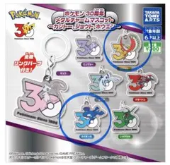 ポケモン 30周年 メタルチャームマスコット 2種セット　ガチャ