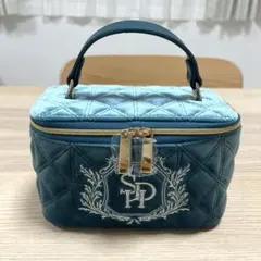 ♡SNIDEL HOME キルティング　ベロア　バニティポーチ　グリーン♡のサムネイル