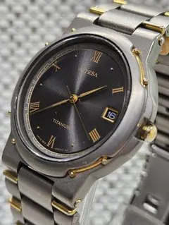 稼働品 CITIZEN ATTESA チタン 腕時計 電池交換済