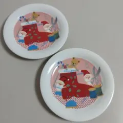 クリスマスプレート　皿　ケーキ皿　かとうしんじ　シンジカトウ　2枚