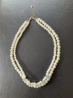 パール2連ネックレス