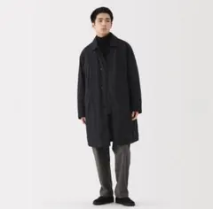 無印良品　中綿ステンカラーコート　ブラック　S