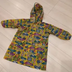 車柄 防水レインコート 透明フード付き