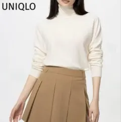 【難あり】UNIQLO　ユニクロ　カシミヤタートルネックセーター　ニット　長袖