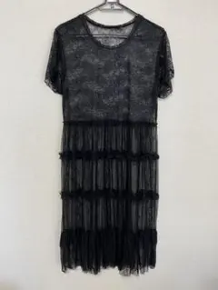 【売り尽くし特価】 ZARA シアーワンピース　ブラック