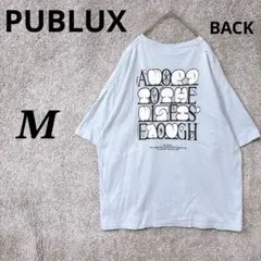 5206 パブリュクス Tシャツ M ブルー 半袖 プリント オーバーサイズのサムネイル