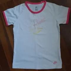 NIKE 半袖Tシャツ ホワイト×ピンクのサムネイル