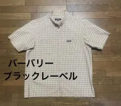 BURBERRY BLACK LABEL ノバチェック シャツ　ジップアップ